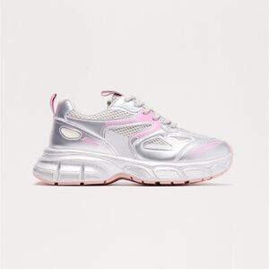Fashion Nova Silver and Pink Sneakers